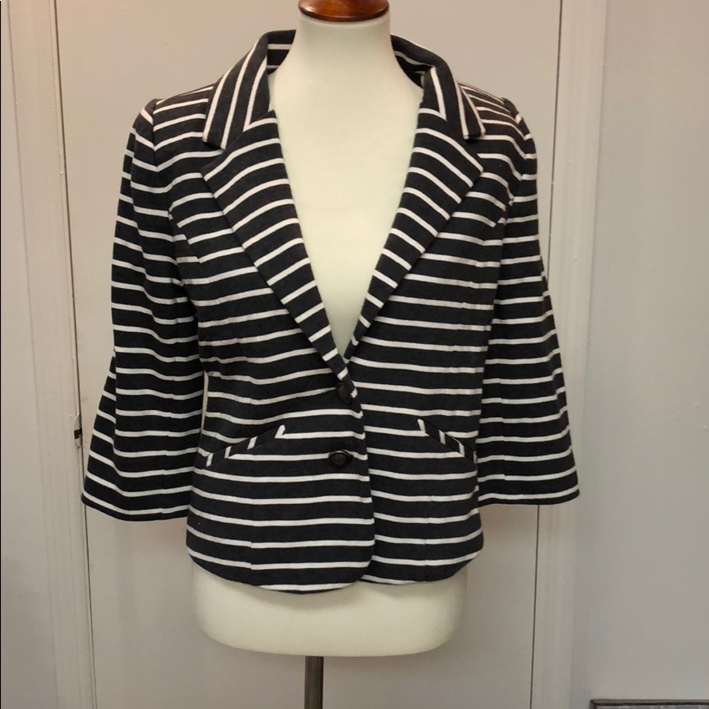 Striped Jacket with 3/4" sleeves